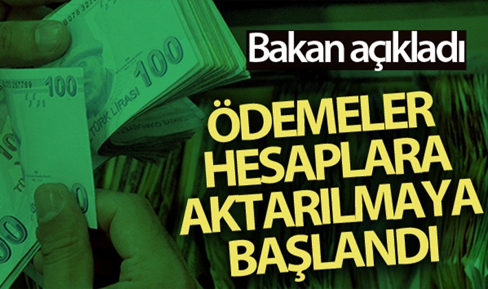 Bakan Pakdemirli açıkladı: Hesaplara aktarılmaya başlandı