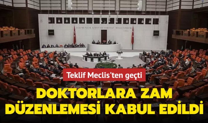 Doktorlara zam düzenlemesi kabul edildi