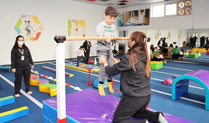 Spor akademisinde anne ve çocuklarına özel hizmet