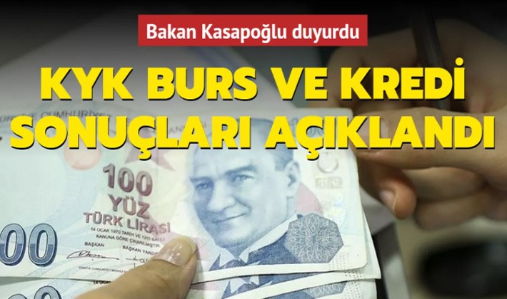 KYK burs ve kredi sonuçları açıklandı