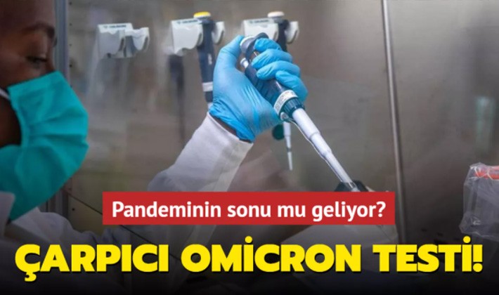 Çarpıcı Omicron testi! Pandeminin sonu mu geliyor?