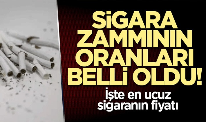 Sigara zammının oranları belli oldu