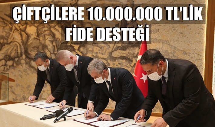 Çiftçilere 10 milyon TL'lik fide desteği