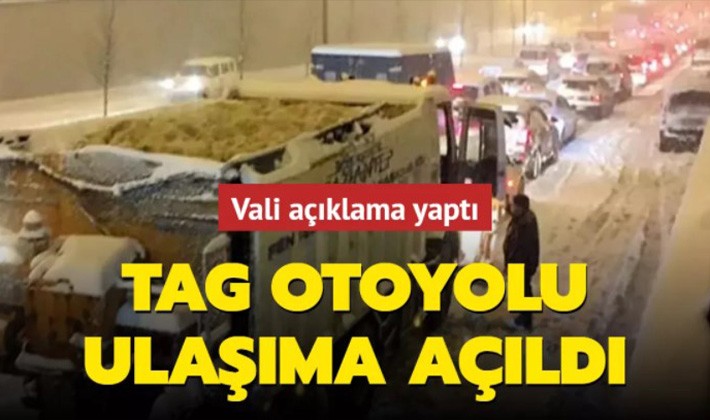 TAG Otoyolu kontrollü şekilde ulaşıma açıldı