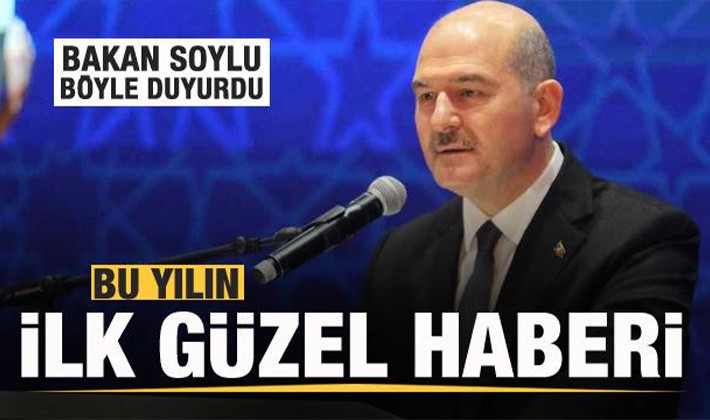 Bakan Soylu böyle duyurdu: Bu yılın ilk güzel haberi