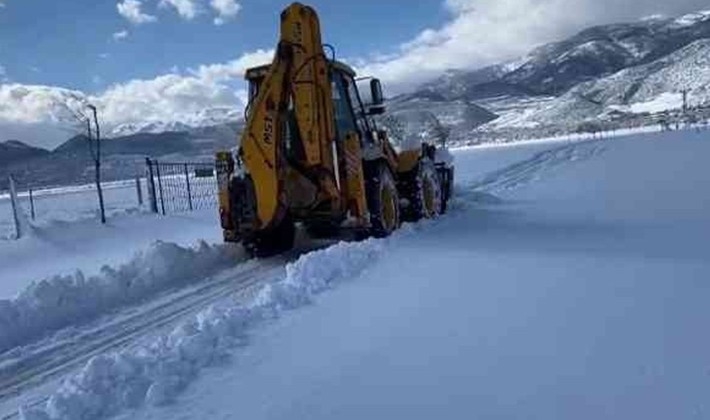 Gaziantep'te karla mücadele devam ediyor