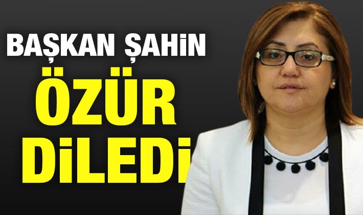 Başkan Şahin özür diledi