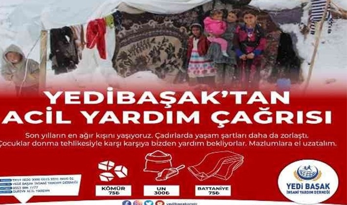 Yedi Başak'tan 'acil yardım' çağrısı