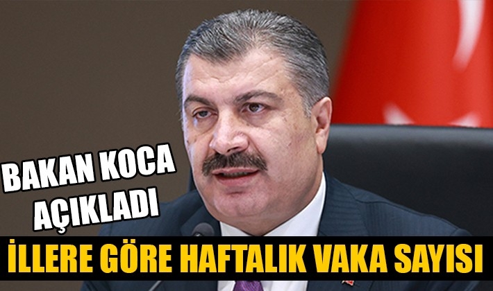 Bakan Koca açıkladı! İşte illere göre haftalık vaka sayısı