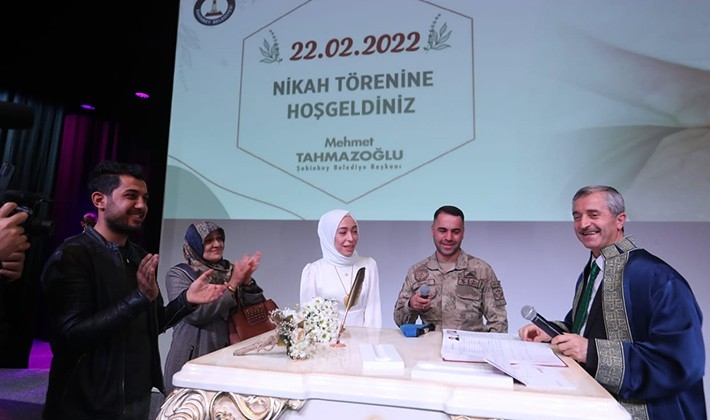 Şahinbey'de çiftler 22.02.2022 tarihinde "evet" dedi