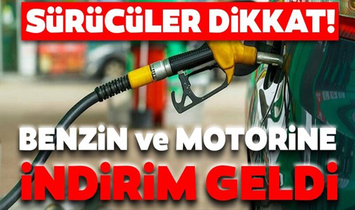 Benzin ve motorine indirim