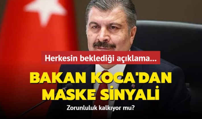 Herkesin beklediği açıklama... Bakan Koca'dan maske sinyali