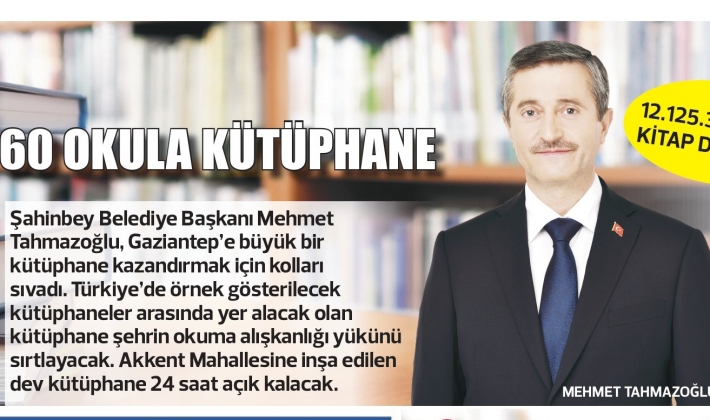 GAZİANTEP’E ÖRNEK KÜTÜPHANE