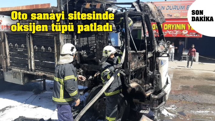 Son Dakika...Gaziantep'te oto sanayi sitesinde oksijen tüpü patladı: 2 ağır yaralı