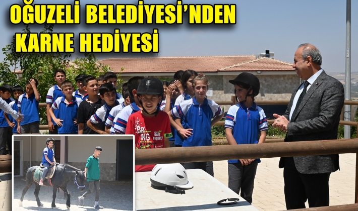 OĞUZELİ BELEDİYESİ’NDEN KARNE HEDİYESİ