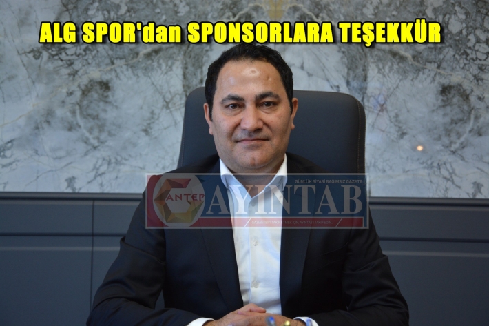 ALG SPOR'dan SPONSORLARA TEŞEKKÜR