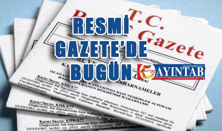 Resmi Gazete'de Bugün 04/07/2022