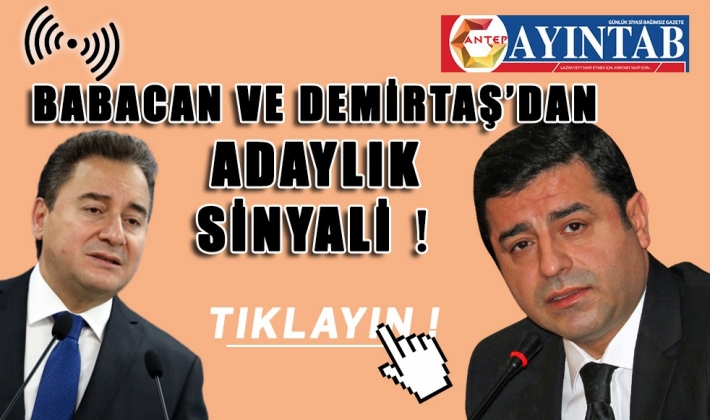 Babacan ve Demirtaş’tan adaylık sinyali !