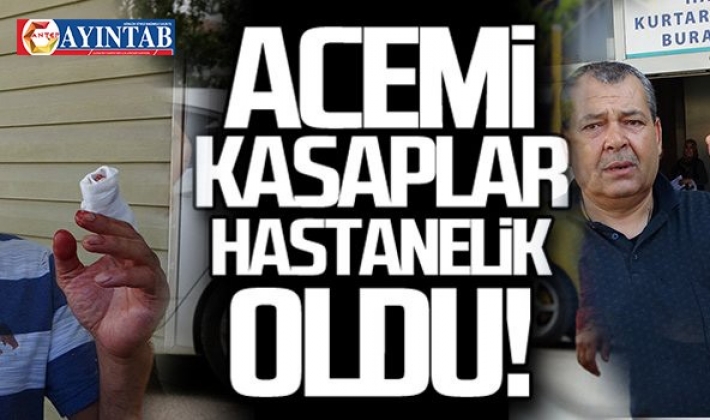 Gaziantep'te acemi kasaplar hastanelik oldu !