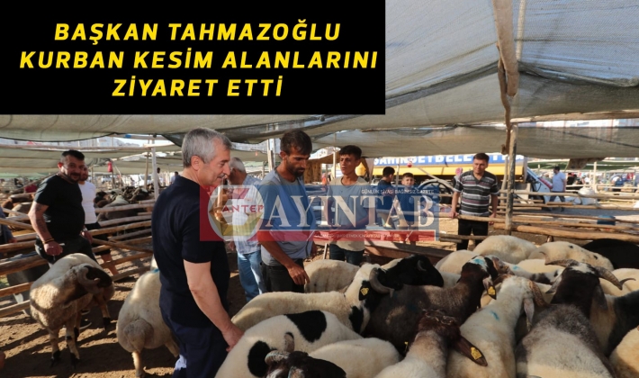 BAŞKAN TAHMAZOĞLU KURBAN KESİM ALANLARINI ZİYARET ETTİ