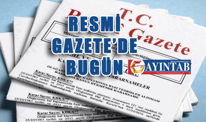 Resmi Gazete'de Bugün 19/07/2022