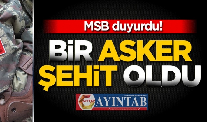 MSB duyurdu! Bir asker şehit oldu