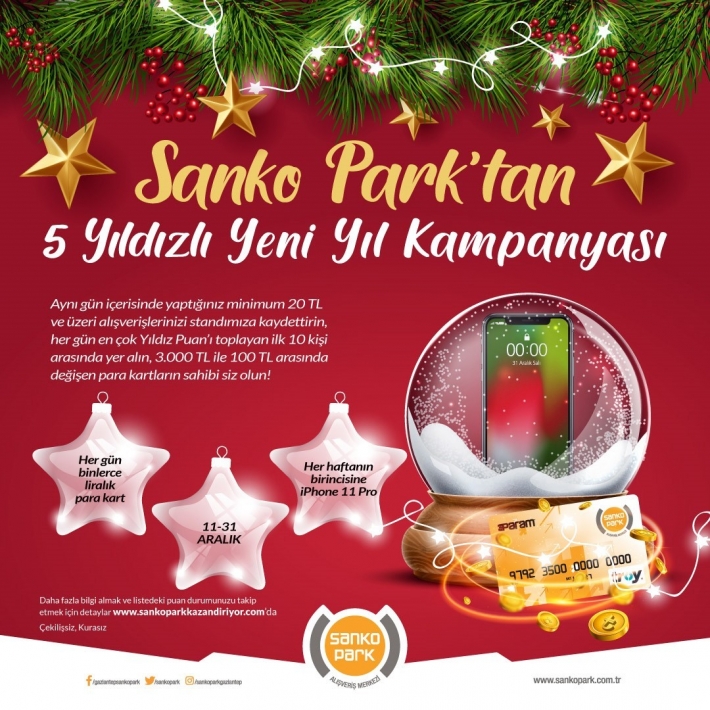 SANKO PARK’TAN 5 YILDIZLI YILBAŞI KAMPANYASI