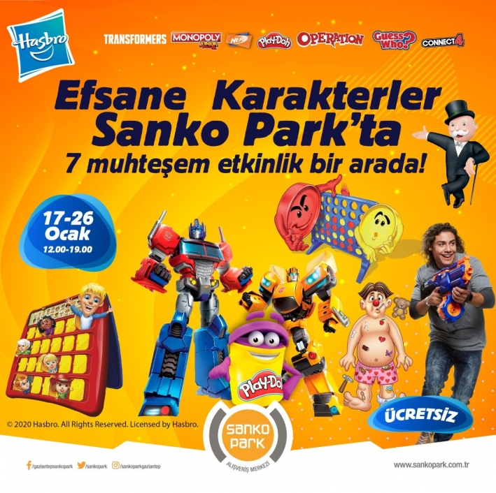 HASBRO WORLD BİRBİRİNDEN EĞLENCELİ OYUNLARI İLE SANKO PARK’TA