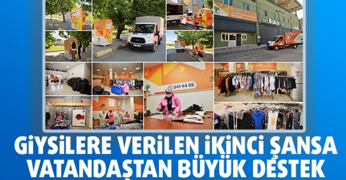 GİYSİLERE VERİLEN İKİNCİ ŞANSA VATANDAŞTAN BÜYÜK DESTEK