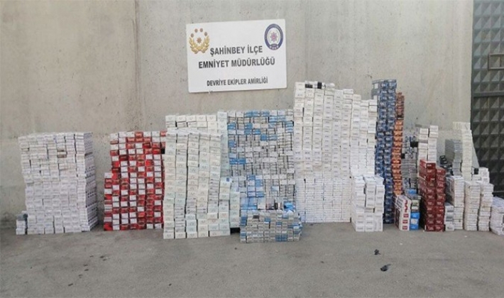 Gaziantep’te 12 bin 960 paket kaçak sigara yakalandı