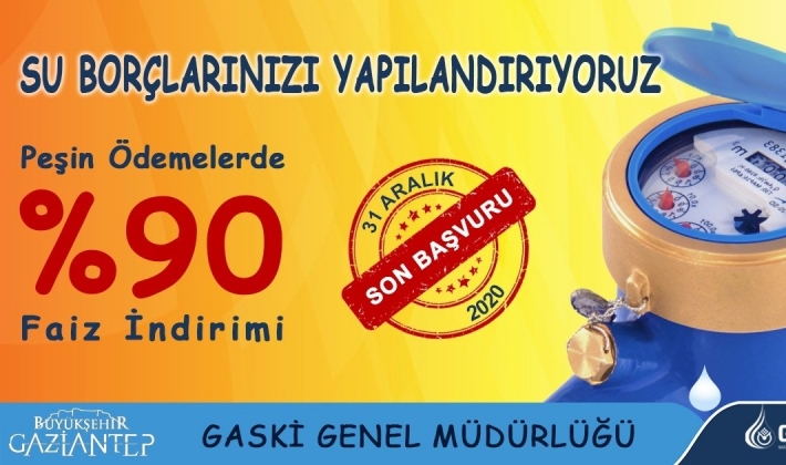 GASKİ’DEN BORÇLULARA YAPILANDIRMA MÜJDESİ