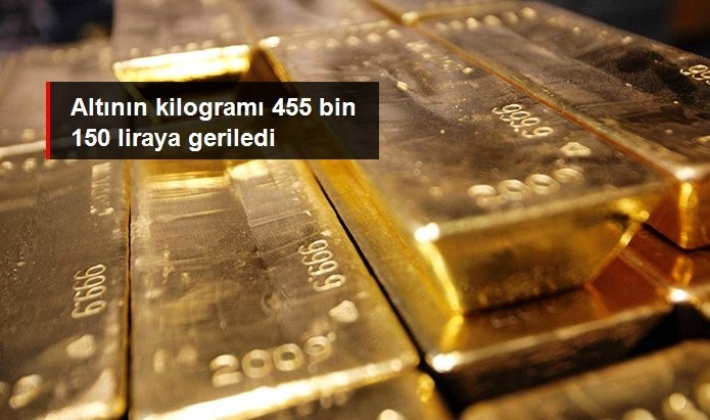 Altının kilogramı 455 bin 150 liraya geriledi