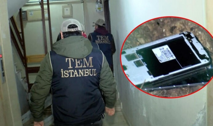 İstanbul’da FETÖ operasyonu: Cep telefonlarını fırlattı