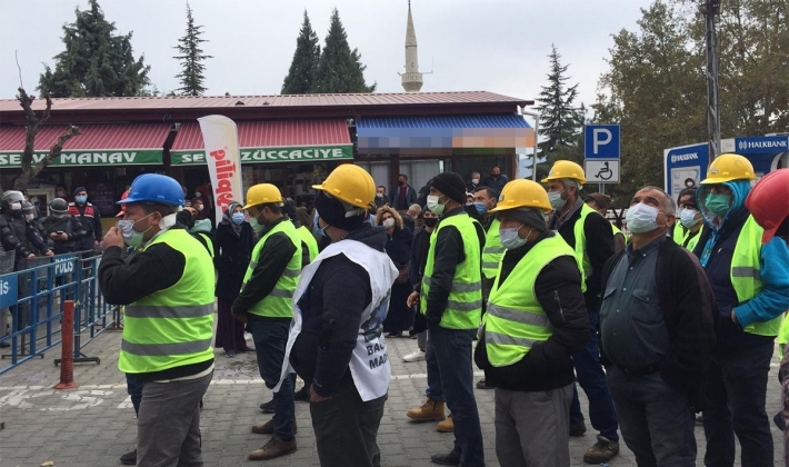 Sözleri bir kez daha tutulmayan madencilerin eylemine sert müdahale