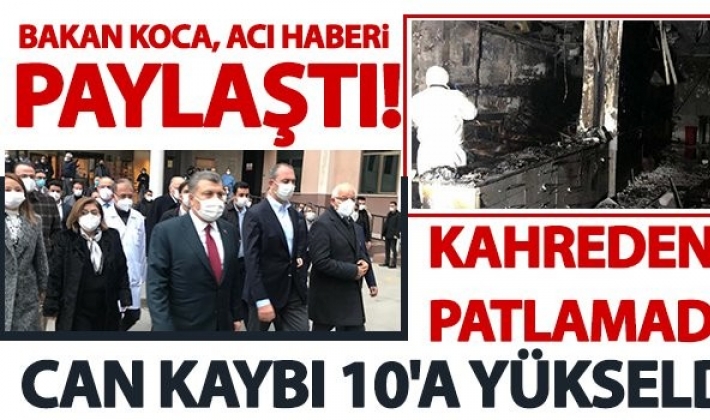 Hastane yangınında ölenlerin sayısı 10'a yükseldi