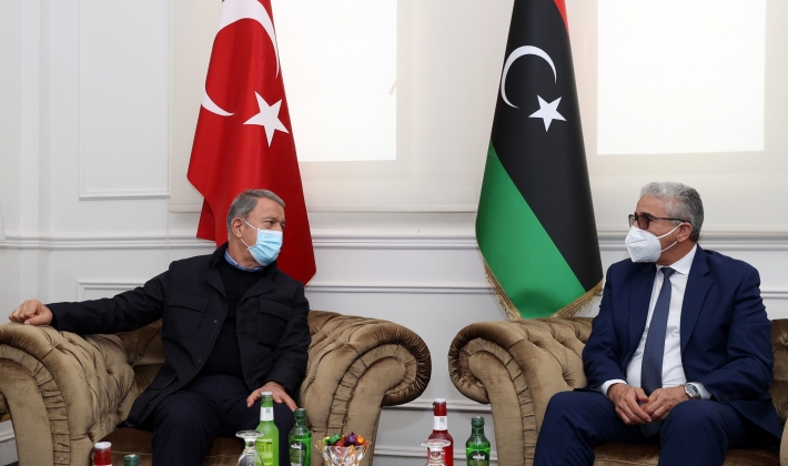 Bakan Akar, Libya İçişleri Bakanı Başağa ile görüştü