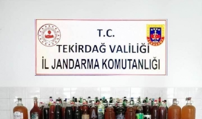 Tekirdağ’da 1 tona yakın sahte içki ele geçirildi