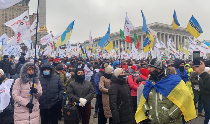 Ukrayna’daki işletme sahibi protestoculara maddi destek