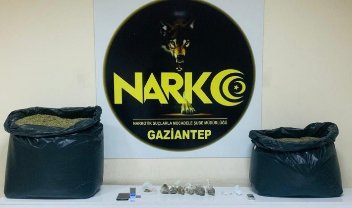 Gaziantep'te 61,5 kilo uyuşturucu ele geçirildi