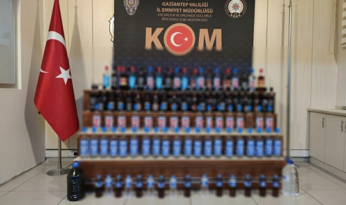 Gaziantep’te kaçak içki operasyonu