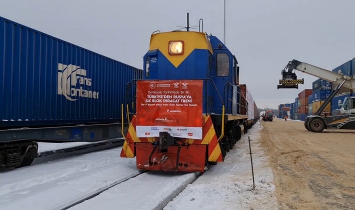 Türkiye-Rusya ilk ihracat blok treni seferini tamamladı