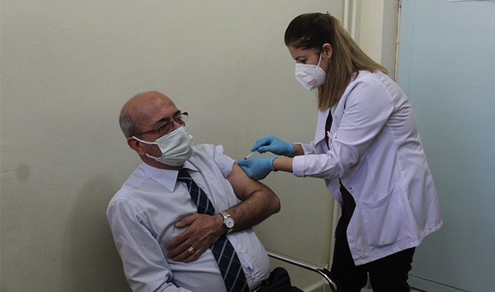 Gaziantep’te korona virüs aşısının ikinci dozu yapılmaya başlandı