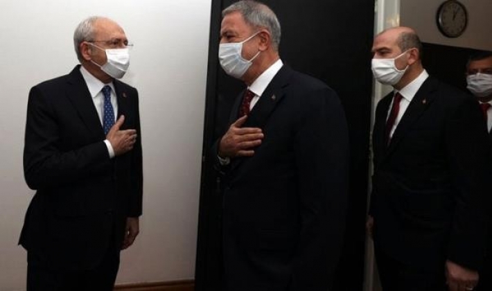 Hulusi Akar ve Süleyman Soylu, CHP lideri Kılıçdaroğlu'nu ziyaret etti