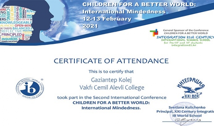 GKV’liler “Uluslararası Daha İyi Bir Dünya İçin Çocuklar” konferansında