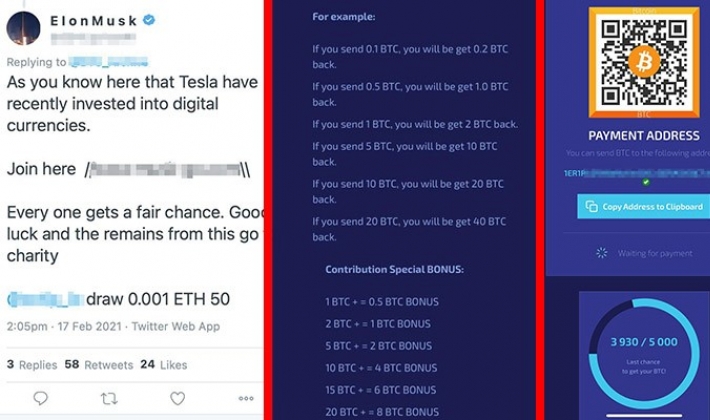 Elon Musk hesabı ile binlerce Bitcoin çarpıyorlar