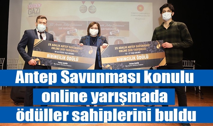 Antep Savunması konulu online yarışmada ödüller sahiplerini buldu