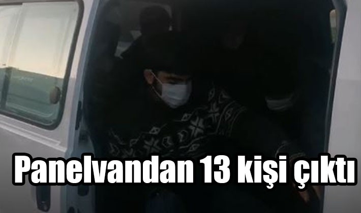 Panelvandan 13 kişi çıktı