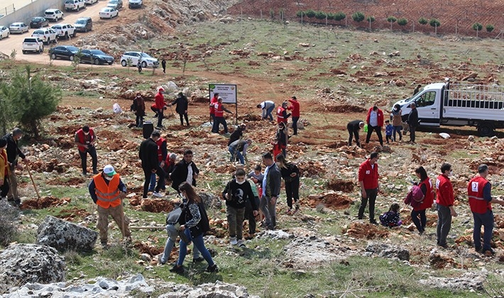 Suriye'de şehit olan Kızılay görevlisi anısına hatıra ormanı kuruldu