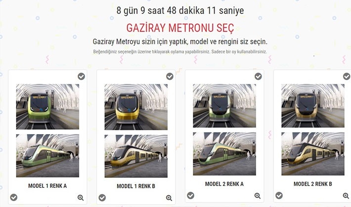 Gaziray metronu sen seç