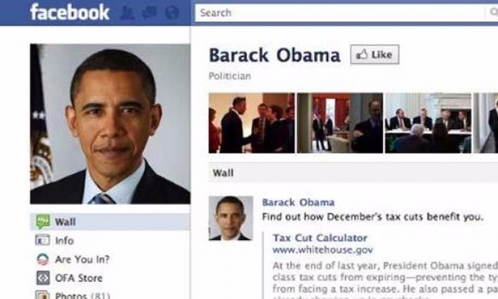 Obama'nın Facebook Sayfası Rekora Koşuyor